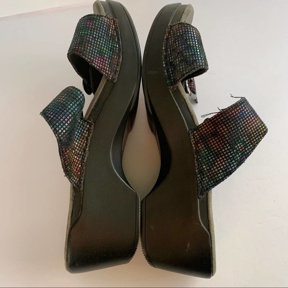 Dansko Sophie Stained Glass Holographic Rainbow Double Strap Sandal EU42 - Picture 9 of 10